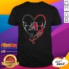 Arizona Diamondbacks t-shirt featuring a stethoscope and heartbeat design, perfect for fans and healthcare enthusiasts.