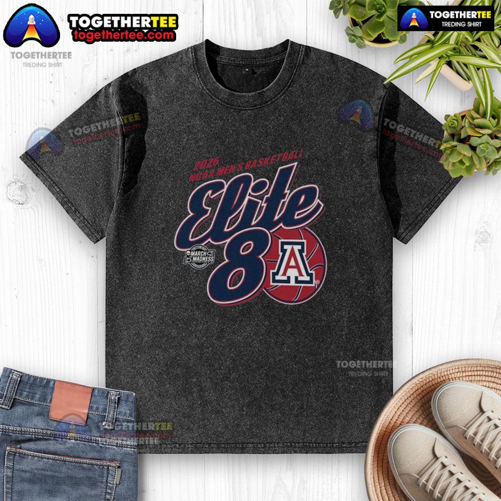 Good Arizona Wildcats Men'S Basketball Elite 8 March Madness Washed T Shirt Good Arizona Wildcats Men's Basketball Elite 8 March Madness washed t-shirt in blue, perfect for fans celebrating the victory.