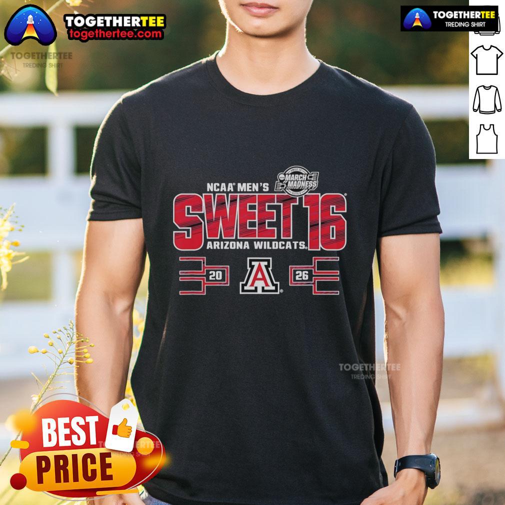 Good Arizona Wildcats Ncaa Men'S Sweet 16 2026 Men'S March Madness T Shirt Good Arizona Wildcats NCAA Men's Sweet 16 2026 March Madness T-Shirt featuring team colors and logo.