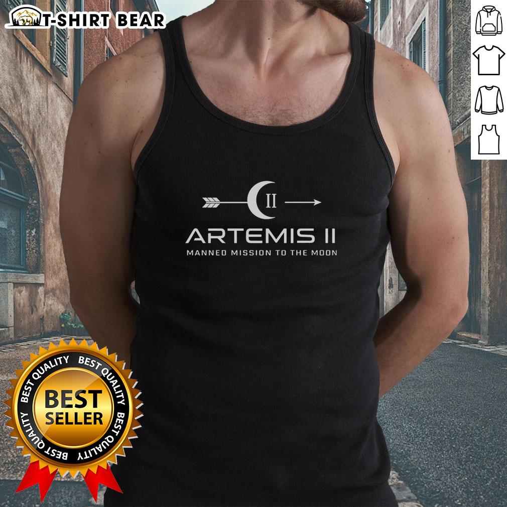 Good Artemis Ii Manned Mission To The Moon Tank Top Good Artemis II Manned Mission to the Moon tank top featuring a graphic design of the rocket and lunar imagery.
