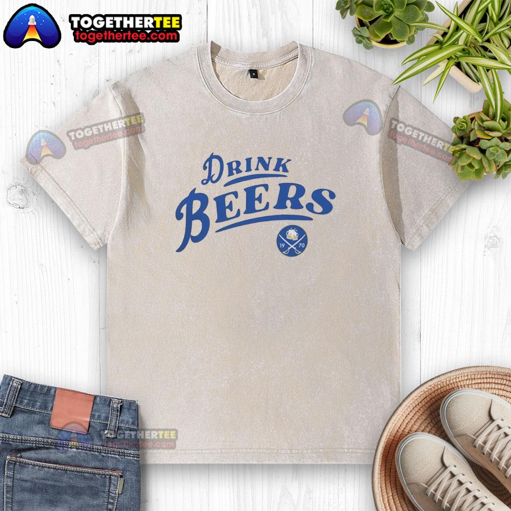 Good Buffalo Sabres Hockey 2026 Drink Beers Curved Washed T Shirt Good Buffalo Sabres Hockey 2026 drink beers curved washed t-shirt displayed on a wooden background.