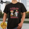 Good Charlie Brown, Snoopy, and Woodstock wearing Cleveland Guardians baseball jersey Est 1896 T-shirt illustration.