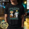Good Charlie Brown, Snoopy, and Woodstock in Oakland Athletics baseball jersey T-shirt, established 1901.