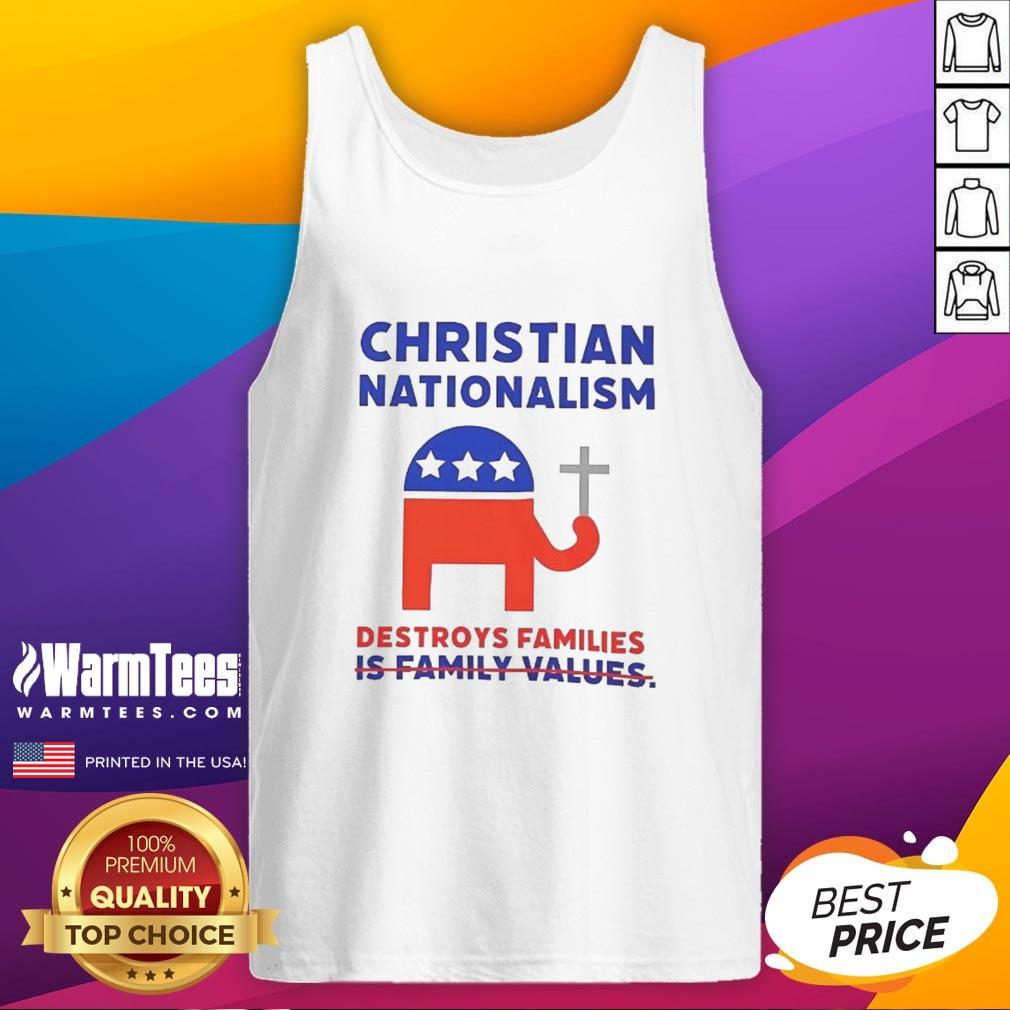 good-christian-nationalism-destroys-families-tank-top Good Christian Nationalism Destroys Families tank top showcasing a bold graphic design promoting awareness on family impact.