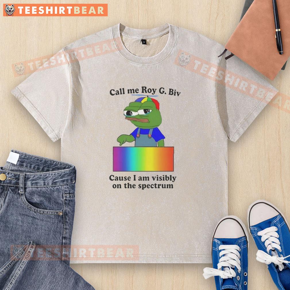 good-frog-call-me-roy-g-biv-cause-i-am-visibly-on-the-spectrum-washed-t-shirt Good Frog Call Me Roy G. Biv T-Shirt featuring a colorful design, celebrating diversity and visibility on the spectrum.