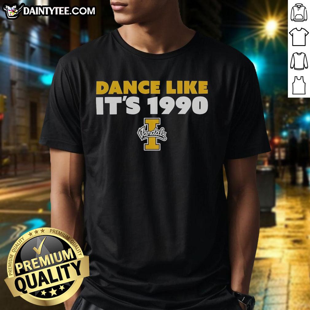good-idaho-vandals-mens-basketball-dance-like-its-1990-t-shirt Good Idaho Vandals Men's Basketball 'Dance Like It's 1990' T-Shirt featuring vibrant graphics and team colors.