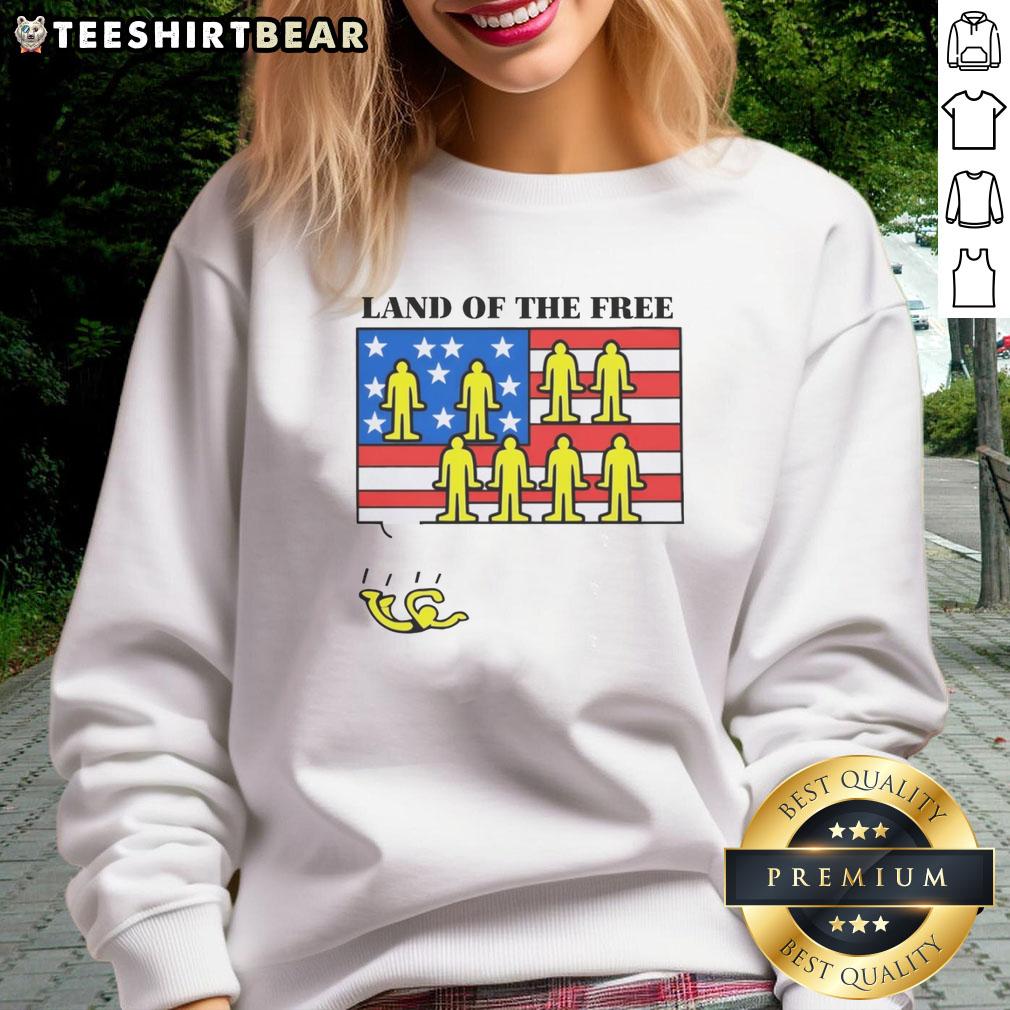 good-land-of-the-free-usa-flag-sweatshirt Good Land of the Free USA flag sweatshirt featuring vibrant colors and patriotic design, perfect for casual wear.