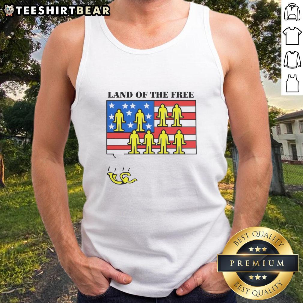 good-land-of-the-free-usa-flag-tank-top Good Land Of The Free USA flag tank top featuring vibrant colors and patriotic design, perfect for summer wear.