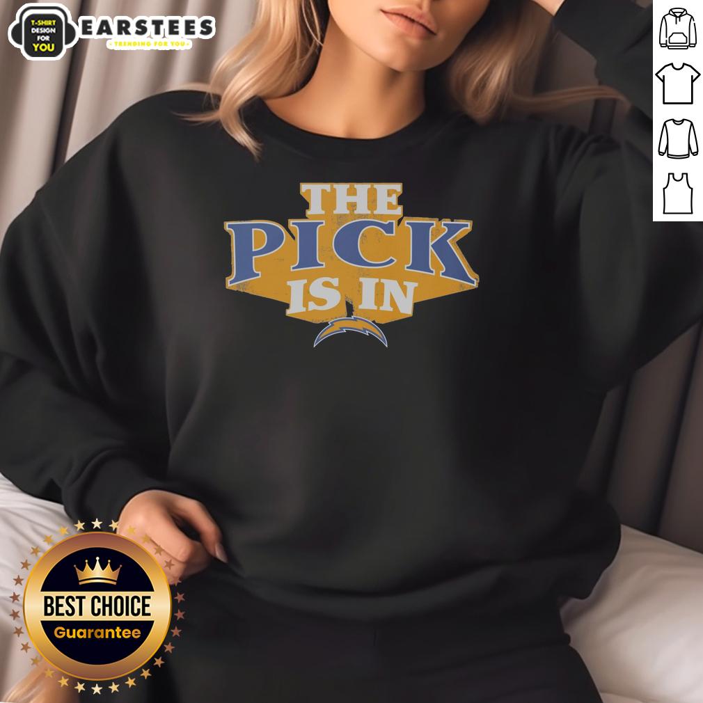 good-los-angeles-chargers-pick-is-in-sweatshirt Good Los Angeles Chargers Pick Is In sweatshirt featuring team colors and logo, perfect for fans and game day attire.