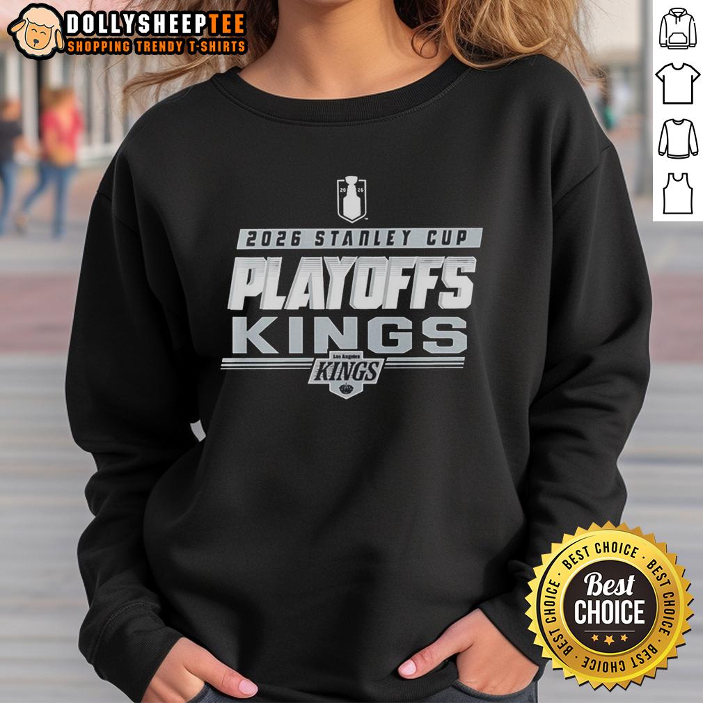 Good Los Angeles Kings Nhl 2026 Stanley Cup Playoffs Sweatshirt Alt Text: Los Angeles Kings NHL 2026 Stanley Cup Playoffs sweatshirt featuring team logo and stylish design for fans.