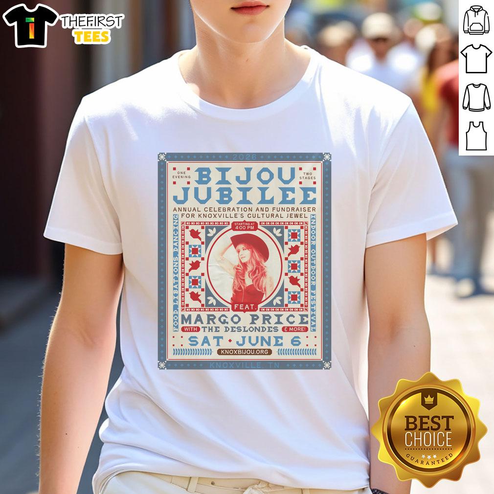 good-margo-price-bijou-theatre-in-knoxville-tn-jun-6-2026-poster-t-shirt Alt Text: Margo Price concert poster t-shirt for Bijou Theatre in Knoxville, TN, June 6, 2026, featuring vibrant graphics.
