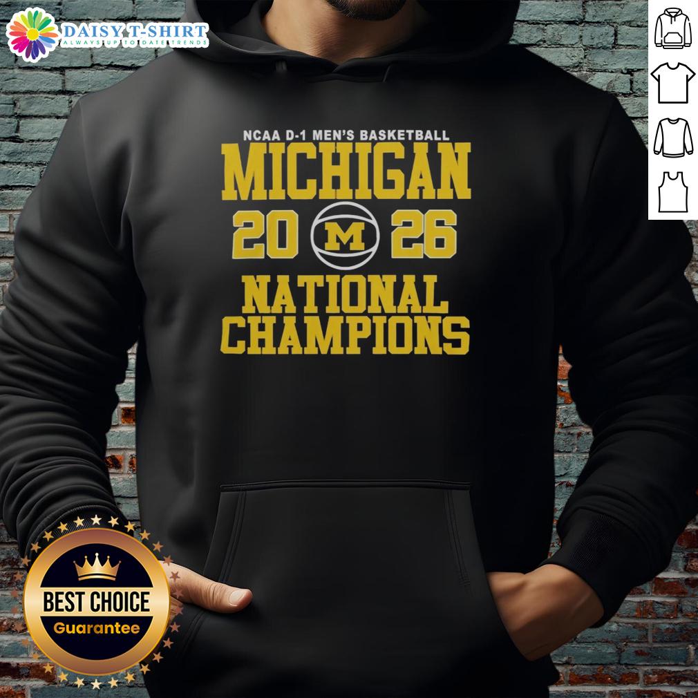 Good Michigan Men'S Basketball 2025 2026 National Champions Hoodie Good Michigan Men's Basketball 2025-2026 National Champions Hoodie featuring team logo and championship colors.