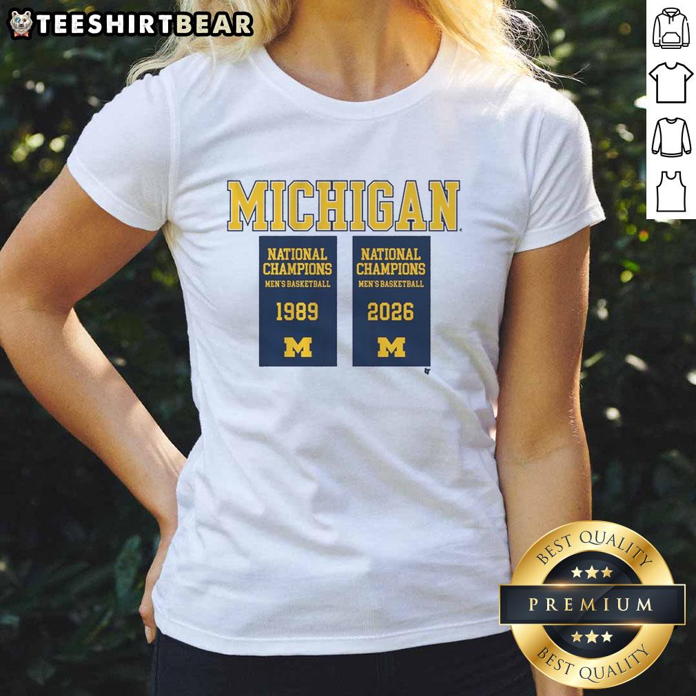 good-michigan-wolverines-mbb-2026-national-champions-banners-ladies-tee Good Michigan Wolverines MBB 2026 National Champions Banners Ladies Tee showcasing team pride and championship spirit.