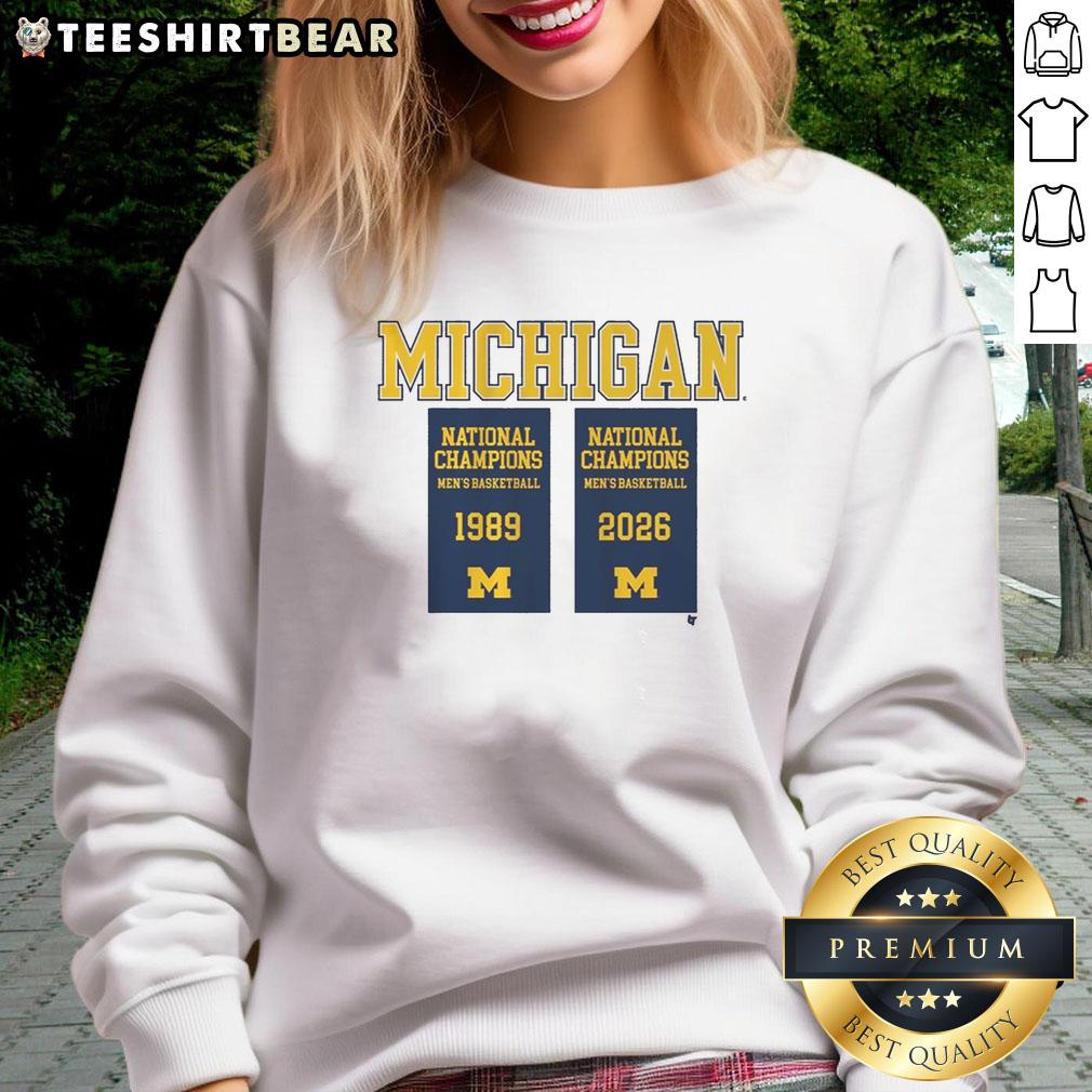 good-michigan-wolverines-mbb-2026-national-champions-banners-sweatshirt Good Michigan Wolverines MBB 2026 National Champions Banners Sweatshirt featuring team colors and logo design.