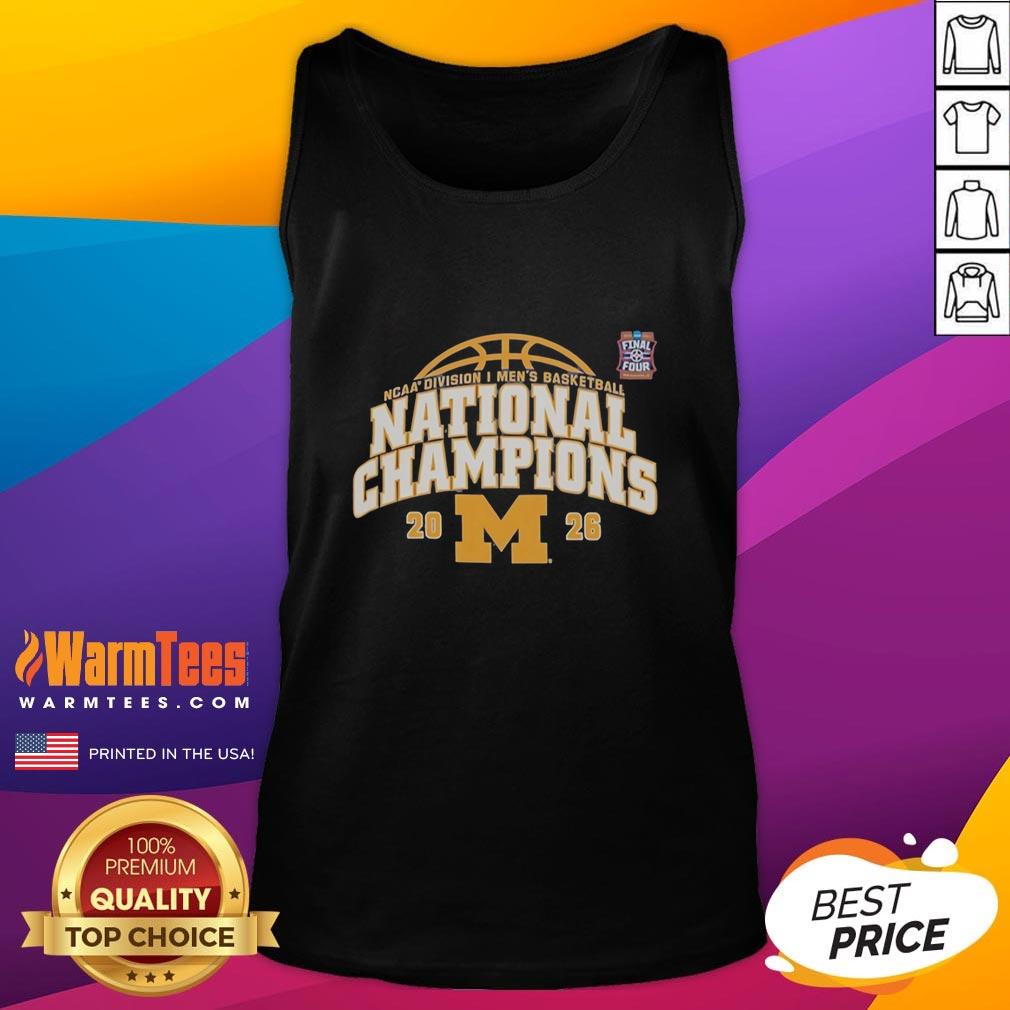 good-michigan-wolverines-ncaa-division-i-mens-basketball-national-champions-final-four-vintage-tank-top Vintage Michigan Wolverines NCAA Division I Men's Basketball National Champions Final Four tank top design.