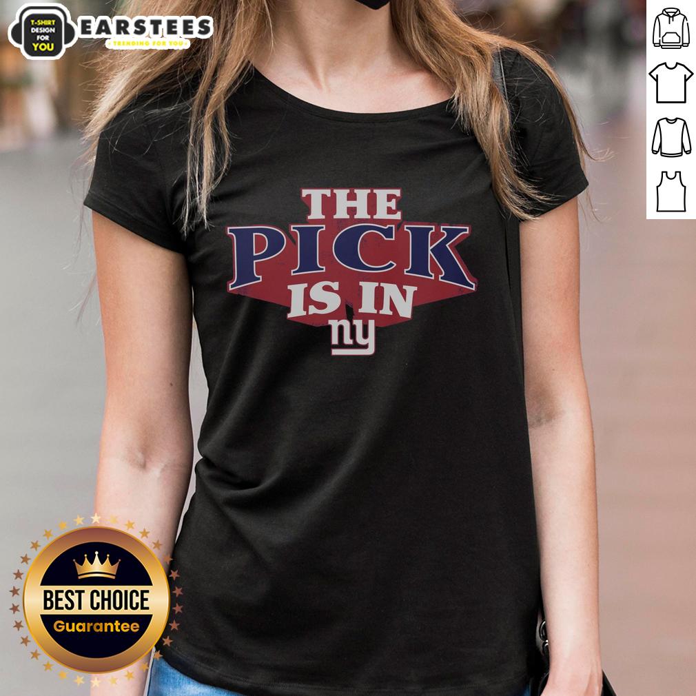 good-new-york-giants-pick-is-in-ladies-tee Good New York Giants Pick Is In ladies tee featuring team colors and logo, perfect for NFL fans and game day attire.