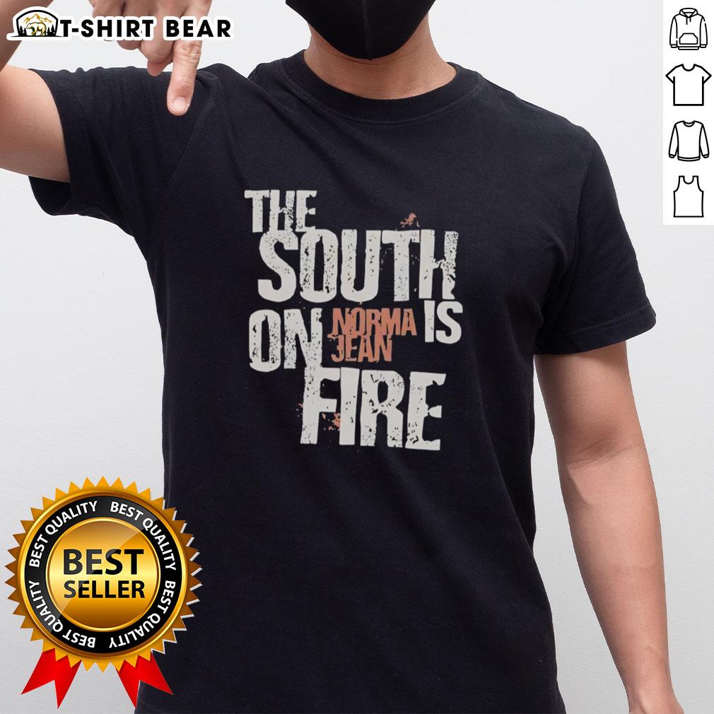 Good Norma Jean The South Is On Fire T Shirt Alt Text: Good Norma Jean The South Is On Fire T-Shirt featuring a bold graphic design and vibrant colors, perfect for fans.