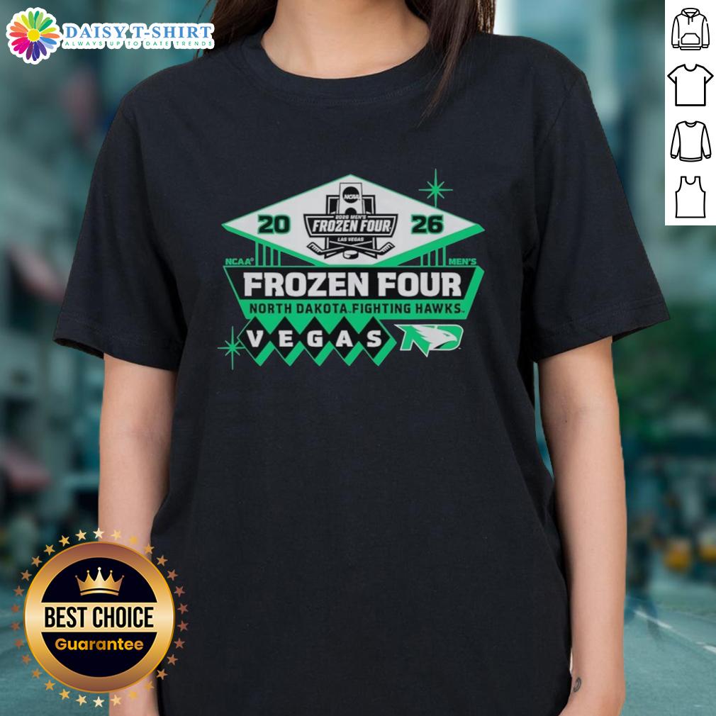 Good North Dakota Fighting Hawks Frozen Four 2026 Ncaa Men'S Hockey Ladies Tee Good North Dakota Fighting Hawks Frozen Four 2026 NCAA Men's Hockey ladies tee showcasing team spirit and style.