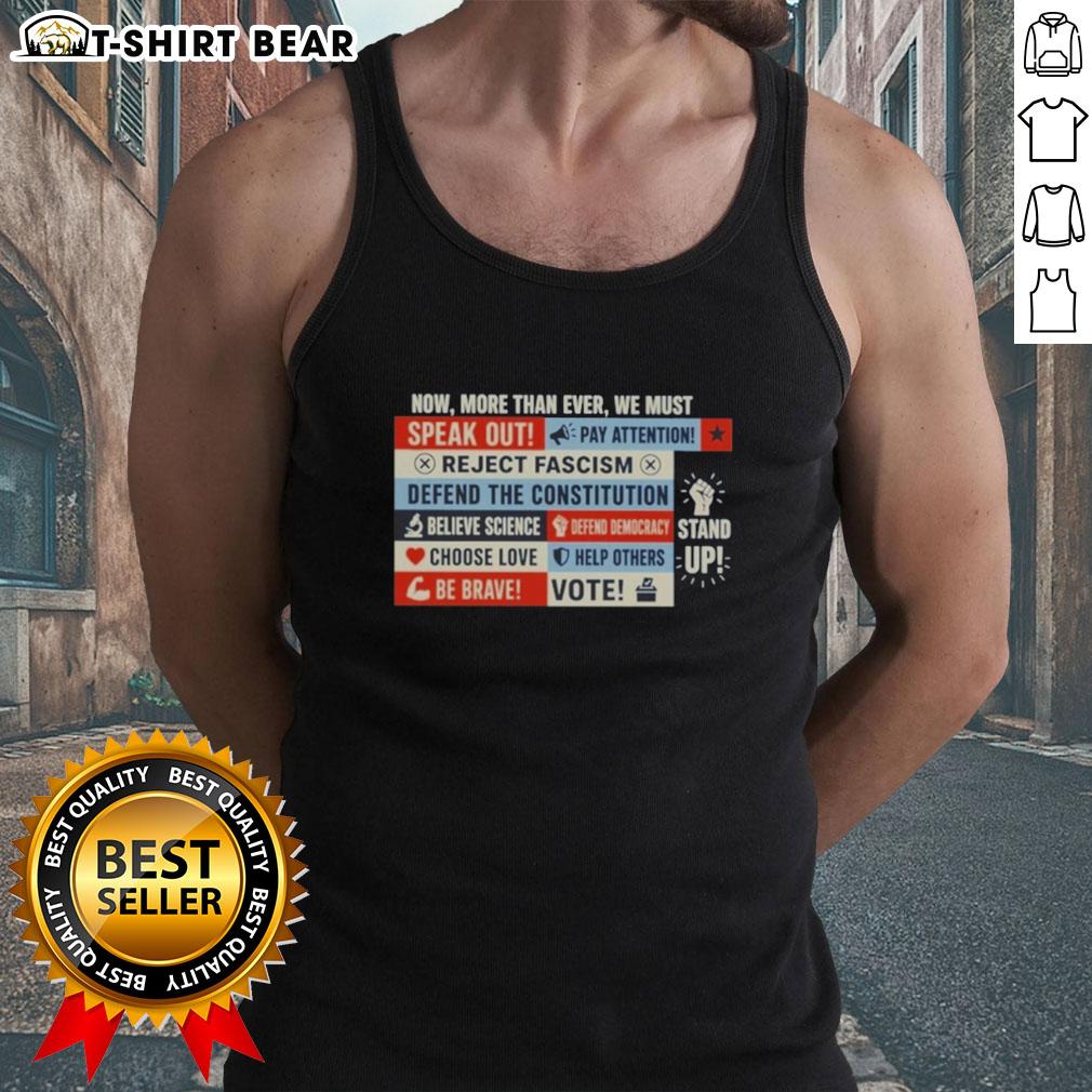 Good Now More Than Ever We Must Feminist Tank Top Good Now More Than Ever We Must Feminist Tank Top showcasing a bold feminist message on a stylish black tank.