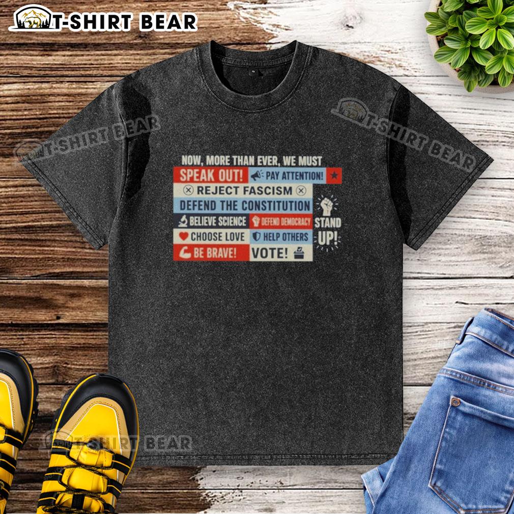 Good Now More Than Ever We Must Feminist Washed T Shirt Good Now More Than Ever We Must Feminist Washed T-Shirt featuring a bold feminist slogan on a soft fabric background.