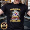 Good Pittsburgh Steelers t-shirt: 'I May Live In Georgia But My Heart Belongs To Steelers' - perfect for game day.