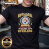 Alt Text: Pittsburgh Steelers T-shirt featuring 'I May Live In North Carolina But On Sundays My Heart Belongs To Steelers'