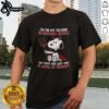 Funny Snoopy t-shirt design: 'I'm On My Second Guardian Angel, My First One Quit' with humorous graphics.