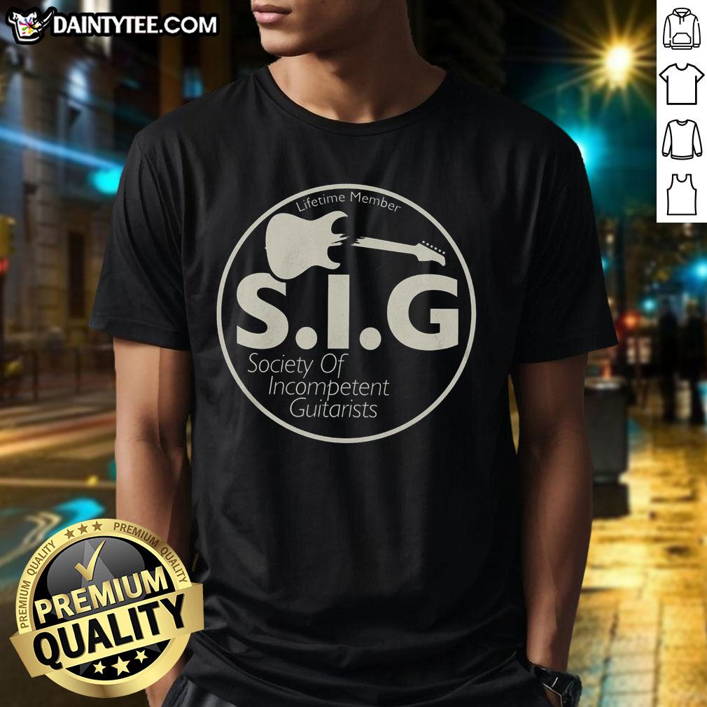good-society-of-incompetent-guitarists-t-shirt-1 Good Society of Incompetent Guitarists T-Shirt featuring a humorous design for music lovers and aspiring guitarists.