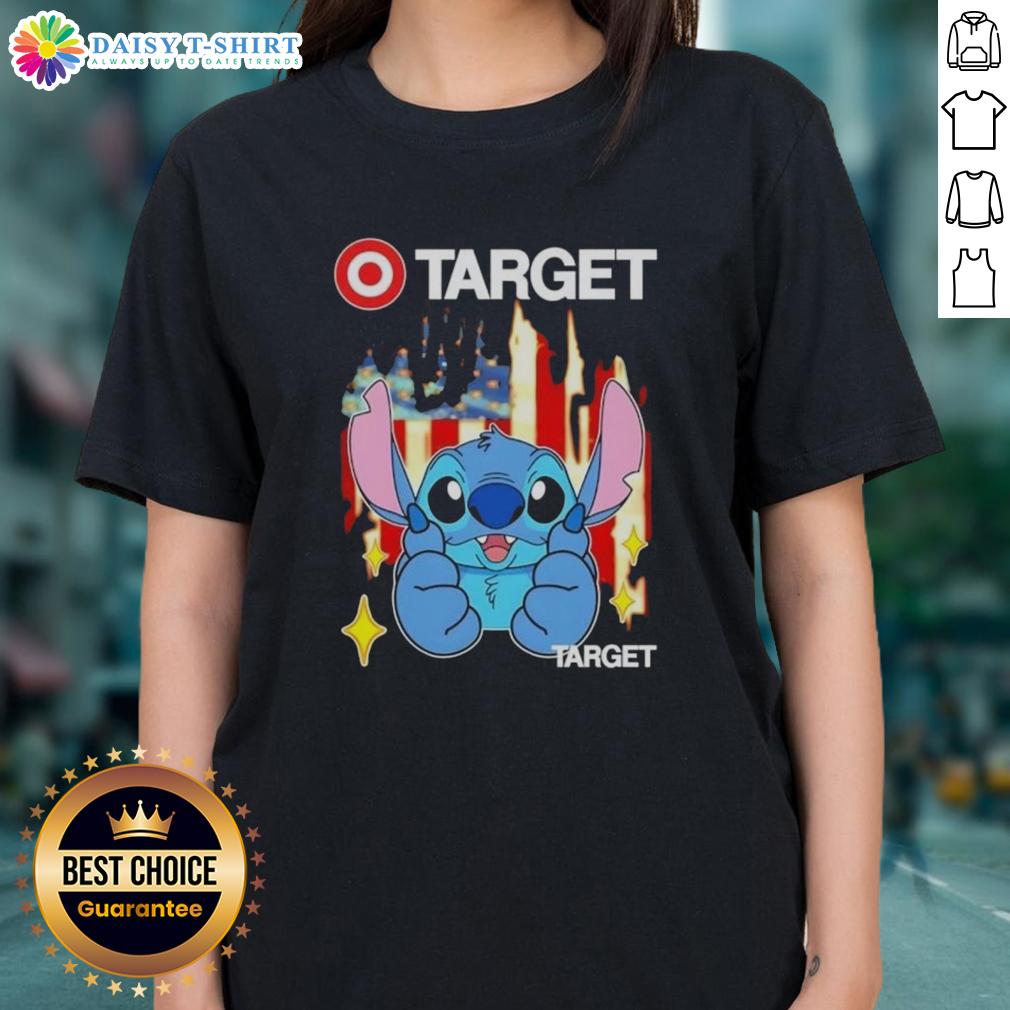 Good Stitch Like Target Usa Flag Ladies Tee Good Stitch Like Target USA Flag Ladies Tee featuring a stylish American flag design for patriotic fashion lovers.
