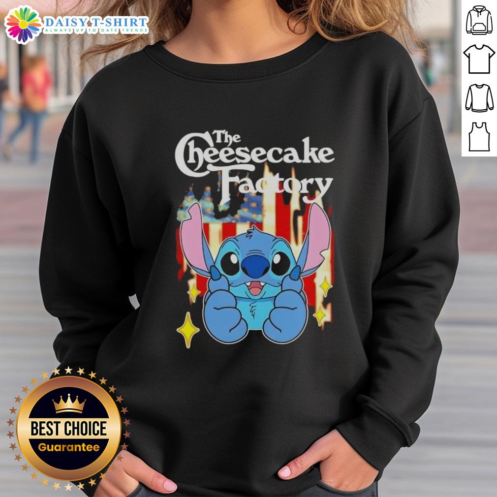 Good Stitch Like The Cheesecake Factory Usa Flag Sweatshirt Good Stitch USA Flag Sweatshirt inspired by The Cheesecake Factory, featuring vibrant colors and cozy design.