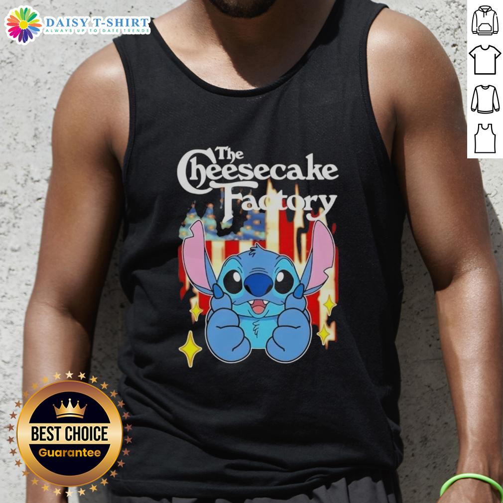 Good Stitch Like The Cheesecake Factory Usa Flag Tank Top Good Stitch USA flag tank top inspired by The Cheesecake Factory, perfect for summer outings and patriotic events.