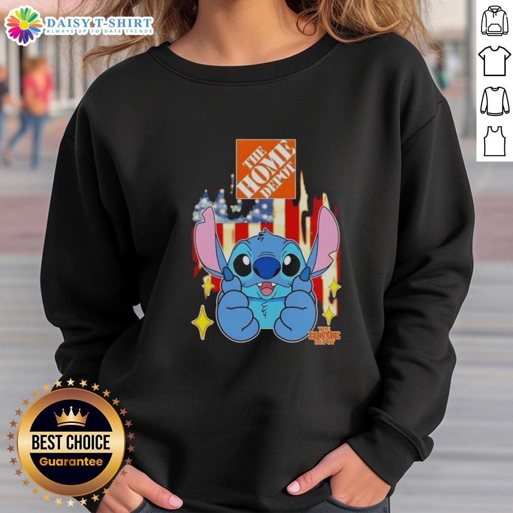 Good Stitch Like The Home Depot Usa Flag Sweatshirt Good Stitch USA Flag Sweatshirt inspired by Home Depot, featuring a vibrant flag design on a cozy fabric.