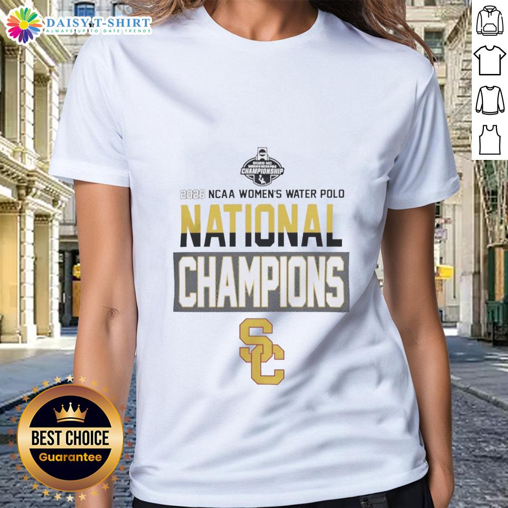 Good University Of Southern California 2026 Nc Women's Water Polo National Champions Ladies-Tee USC 2026 NC Women's Water Polo National Champions ladies tee featuring team logo and championship design.
