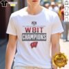 2026 Wisconsin Badgers WBIT Women's Basketball Tournament Champions T-Shirt featuring team colors and logo.