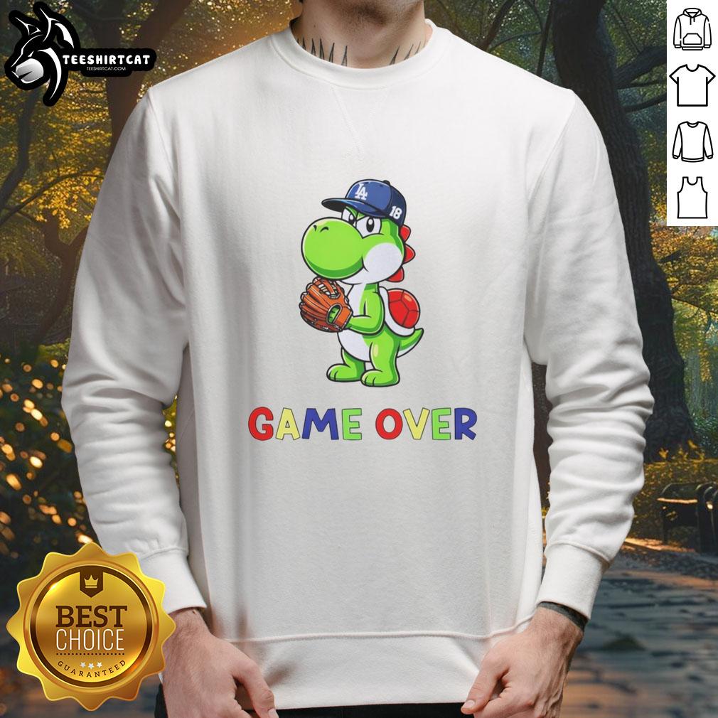 good-yoshinobu-yoshi-super-mario-game-over-los-angeles-dodgers-baseball-sweatshirt Good Yoshinobu Yoshi Super Mario Game Over sweatshirt featuring Los Angeles Dodgers baseball design, perfect for fans.