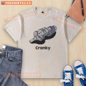 Alt Text: Funny Mr. Cranky VI washed t-shirt featuring a quirky design and vibrant colors, perfect for casual wear.