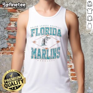 Awesome Florida Marlins Major League Baseball Cooperstown diamond tank top in vibrant colors, perfect for fans and collectors.