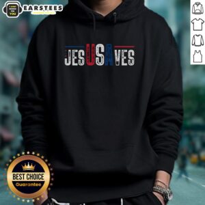 Alt Text: Awesome Jesus Saves USA Faith 4th of July hoodie featuring patriotic design and vibrant colors for Independence Day.