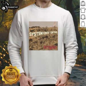 Nice System 'Eines Untens Toxicity' album cover sweatshirt featuring vibrant graphics and bold colors.