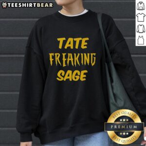 Premium Tate Freaking Sage Sweatshirt in soft fabric, featuring stylish design and comfortable fit for everyday wear.
