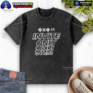 Awesome Invite Only Zayden Gamble washed t-shirt in a casual style, perfect for streetwear enthusiasts.