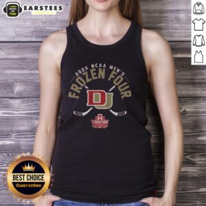 Good Denver Men's Hockey 2026 Frozen Four tank top featuring team colors and logo, perfect for fans and events.