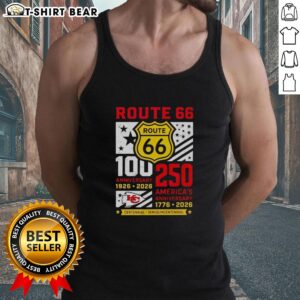 Alt Text: Original Kansas City Chiefs Route 66 Centennial 100th Anniversary tank top for the 250th America Anniversary.