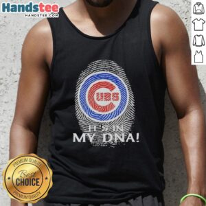 Premium Chicago Cubs MLB 'It's In My DNA' fingerprint tank top for fans celebrating their team spirit.