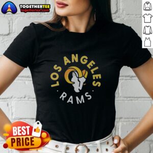 Awesome Los Angeles Rams Circle Ladies Tee featuring a stylish design perfect for fans and casual wear.