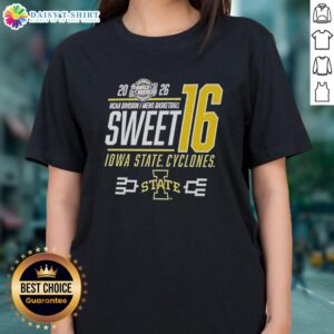 Awesome Iowa State Cyclones 2026 NCAA DI March Madness Sweet 16 ladies tee featuring vibrant team colors and logo.