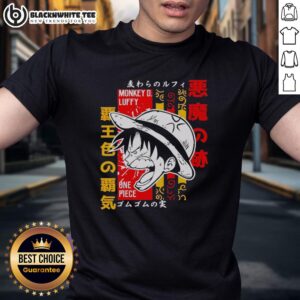 Good Monkey D. Luffy One Piece Anime Graphic T-Shirt featuring vibrant design and iconic character for anime fans.