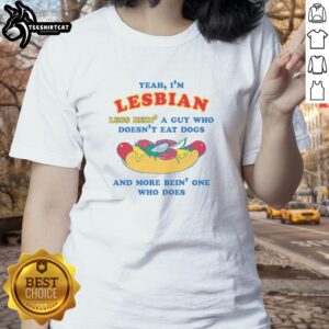 Funny Yeah I'm Lesbian tee featuring a humorous message about preferences, perfect for proud LGBTQ+ individuals.