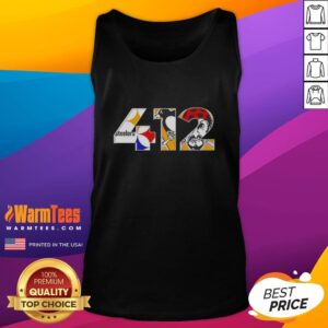 Good Pittsburgh Area Code 412 sports teams tank top featuring vibrant design and local pride for fans.