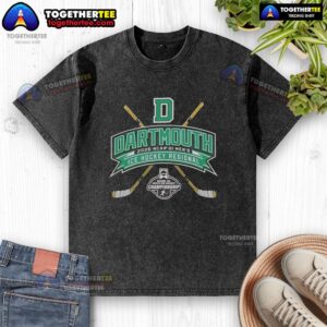 Alt Text: Dartmouth Big Green 2026 NCAA Division I Men's Ice Hockey Regional washed t-shirt in green, featuring team logo.